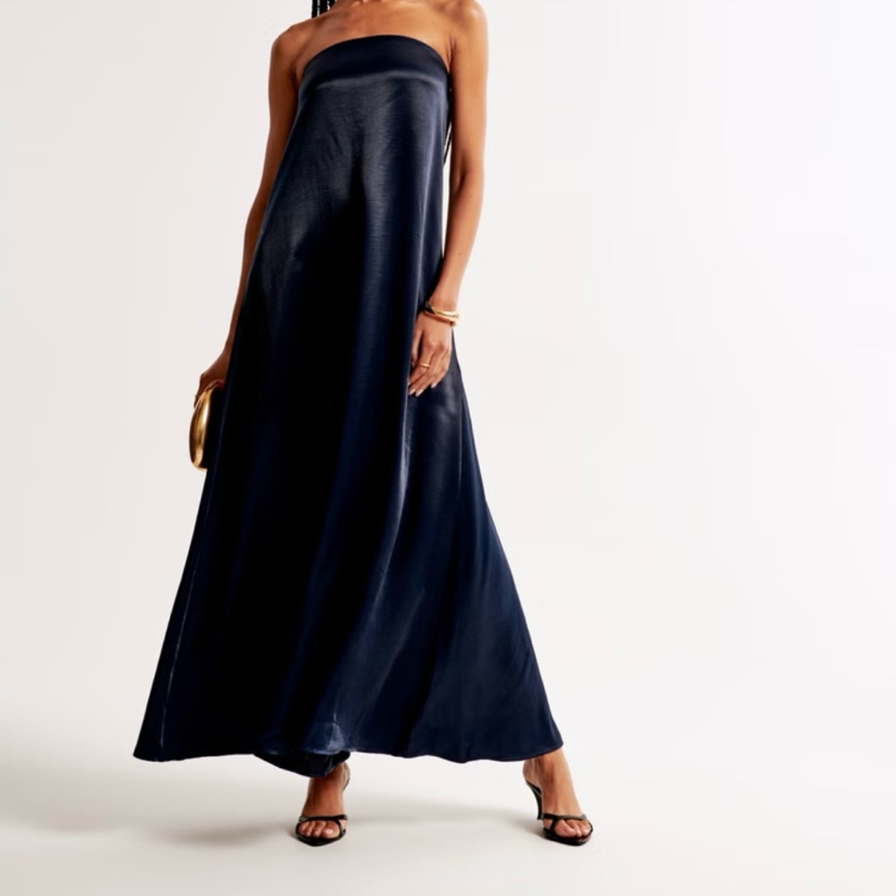 Abercrombie & Fitch Blue Strapless Gown for Cocktail